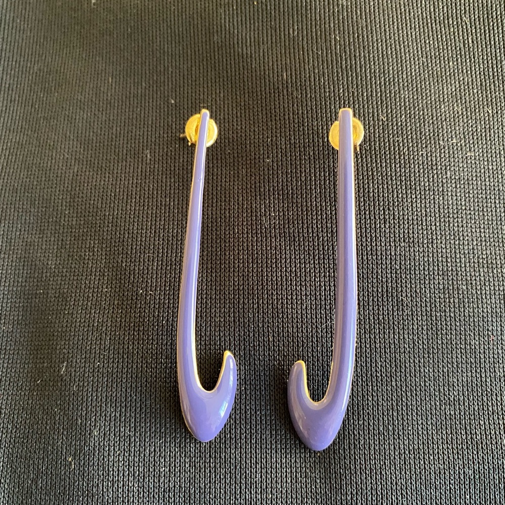 Vintage 80’s Earrings purple fashion Earrings